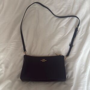 Black COACH 2 pocket cross body bag